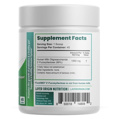 Origen de Capa | Oligosacárido de Leche Humana PureHMO 2'FL Fibra Prebiótica Po... - Imagen 6 de 6