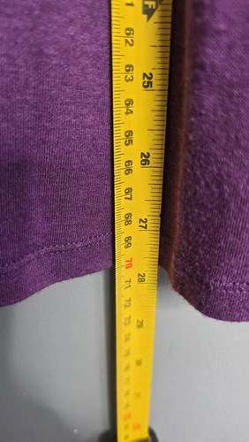 Monsoon Purple Twist Knot Front Draped Top Size M Long Sleeve Jersey Blouse - Picture 15 of 17