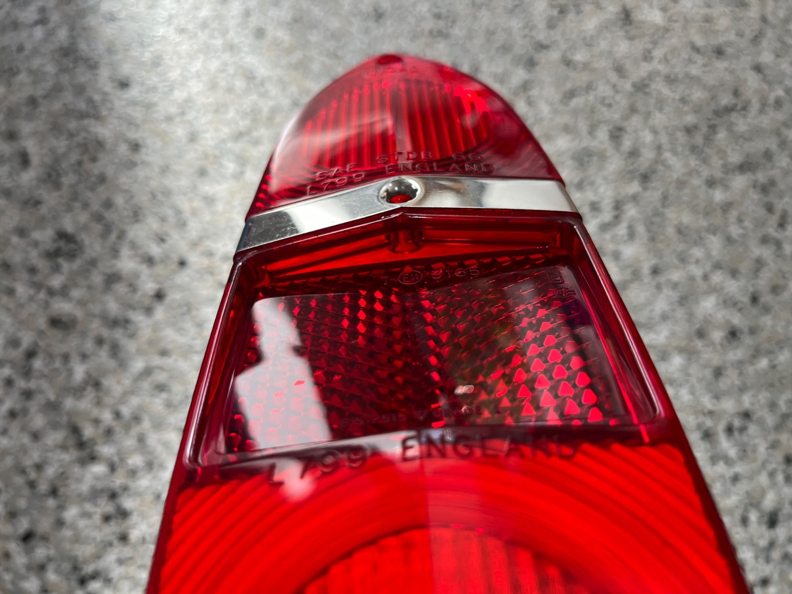 OEM Lucas NOS Tail light lens L799 for Aston Martin & Triumph TR4/4A/5/250.