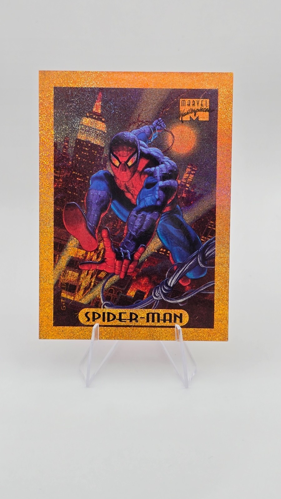 1994 Fleer Marvel Masterpieces Limited Edition Holofoil Gold Spider-Man #8