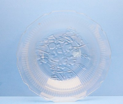Iris and Herringbone Depression Glass Crystal Soup Bowl Jeannette