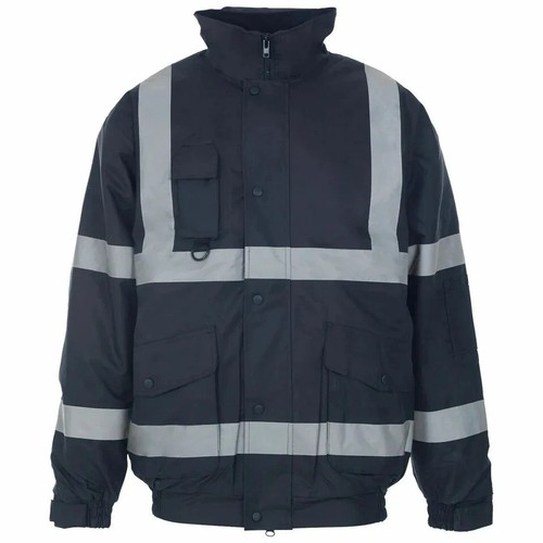 Blouson bombardier de sécurité Hi Vis imperméable rembourré réfléchissant manteau de sécurité au travail - Photo 14/14