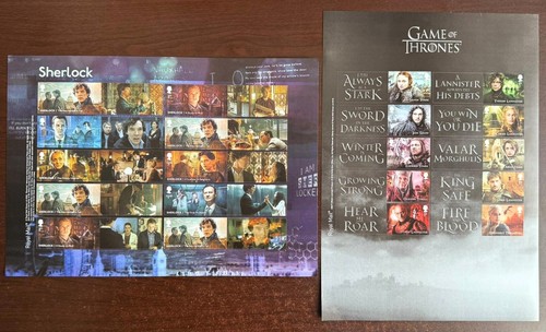 GB 2020 2018 Stamps MNH Sherlock Holmes Game Of Throne 1st Class Sheets New