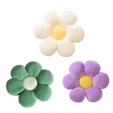 3Pcs Flower Pillow - Flower Shaped Throw Pillow Seating Cushion, Cute Daisy F...