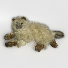 Vintage Yomika Plush Realistic Persian Cat Shaggy Furry Russ Stuffed Animal
