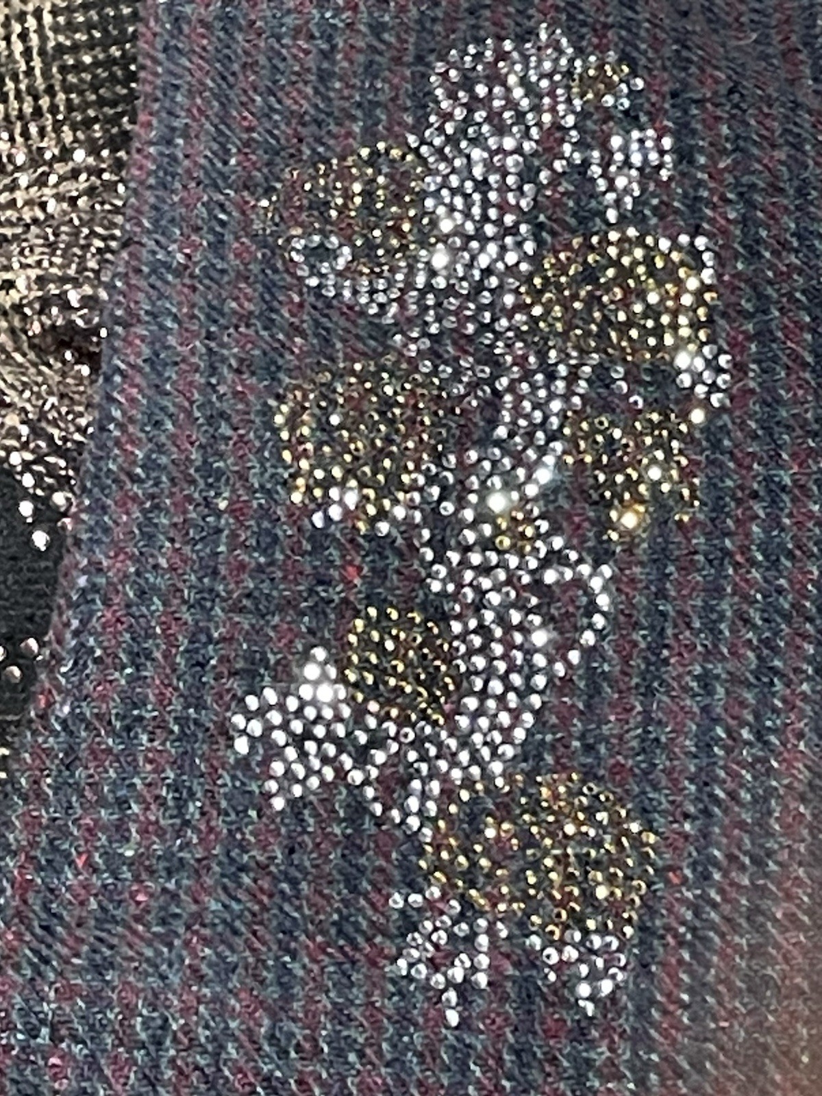 RAW 7 Wool Jacket Blazer Plaid Patchwork Appliqué… - image 5