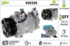 Kompressor Klimaanlage VALEO CORE-FLEX 699399 für T98 OPEL F70 ASTRA ZAFIRA 12V