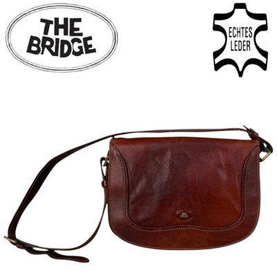The Bridge Echtes Leder Damentasche Schultertasche Umhängetasche Braun Tasche ,,