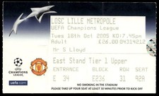 Ticket 2005 Manchester United vs. LOSC Lille Champions League  40450