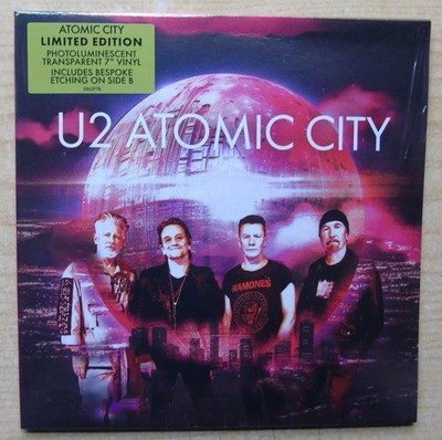 U2 Atomic City singolo 7" Europe 2023 fotoluminescente trasparente ...