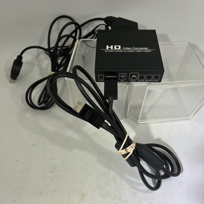 HD Video Converter SCART/HDMI to HDMI 720p/1080p With Cables #ML