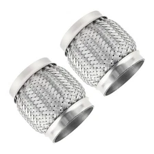 2PCS Exhaust Flex Pipe,Stainless Steel Long 4" ID 3 Inch Exhaust Pipe with 