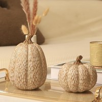KüRbis Deko 2Er Set Herbstdeko Figuren Aus Harz FüR Garten Und Wohnung