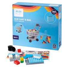 ALDI Play Cart  Bag Set Bricks 360 Pieces Toy Shopping Cart
