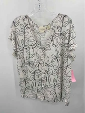 Pre-Owned Cynthia Rowley White Size XL Linen Blouse
