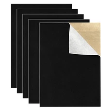 5PCS Self Adhesive Felt Sheet - Black Felt Sheets with Adhesive Backing for Draw