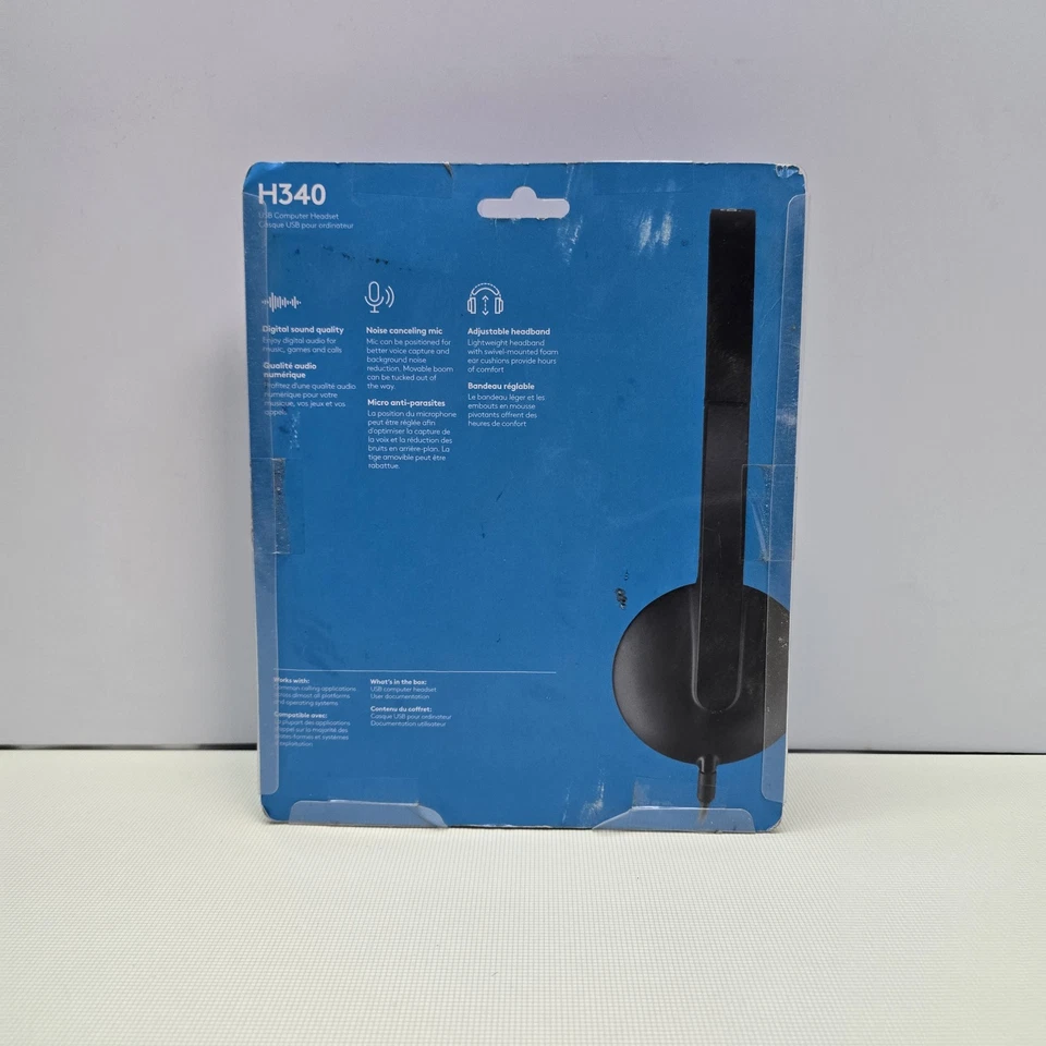 Logitech H340 USB Computer Headset – Digital Stereo Sound – New Sealed - Image 2 of 2