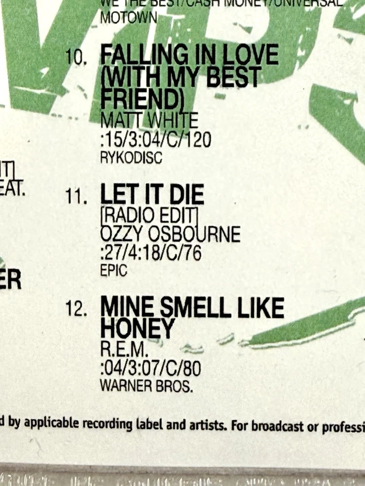 Ozzy Osbourne Prime Cuts Promo CD HP201105 01-28-11 Radio Edit Rare DJ Foto 3 de 4