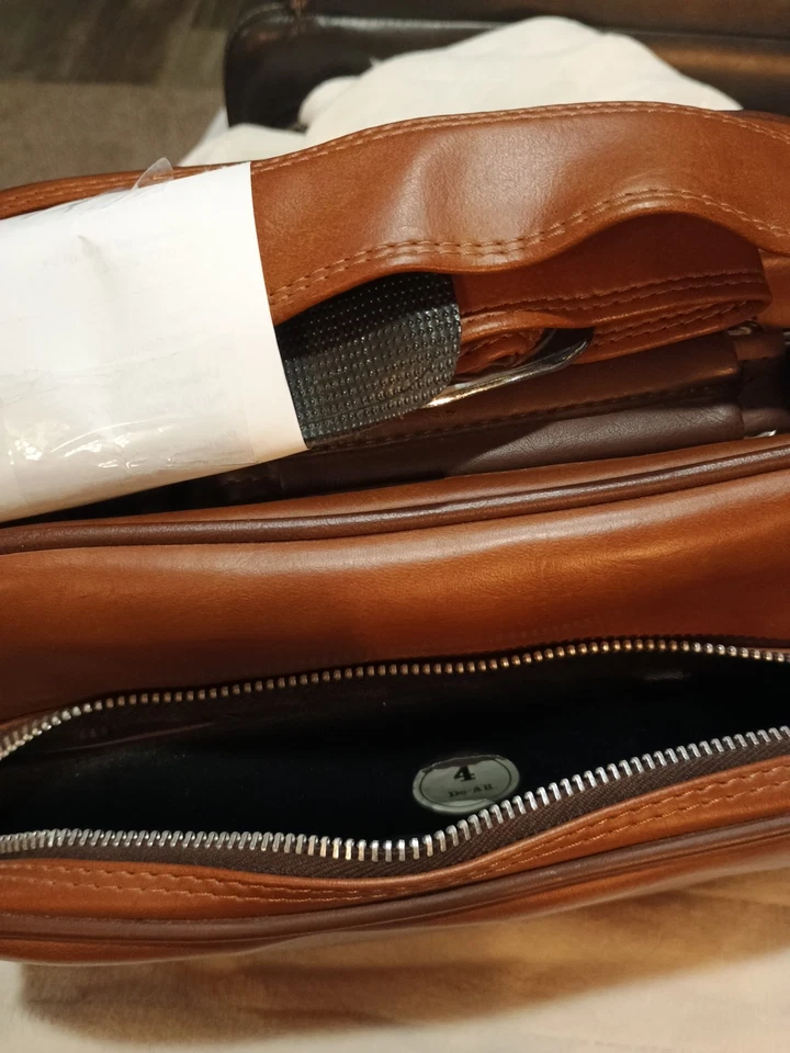 Bolso de Hombro Retro Coast S-1 Años 70 Cuero Marrón Tostado Cámara Fotográfica Fotografía Foto 3 de 4