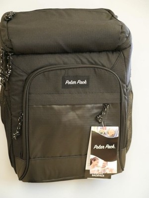NEW W TAG BLACK POLAR PACK COOLER BACKPACK LARGE  24 CAN CAPACITY CAMPING HIKING