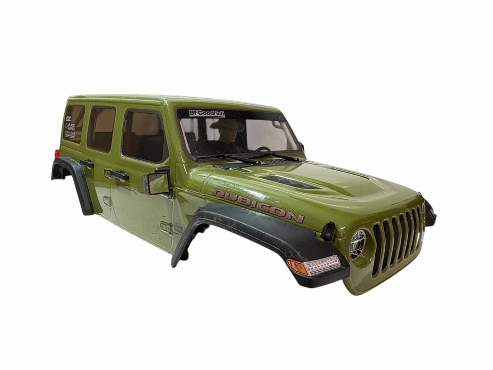 Axial SCX6 Jeep JLU 4Door Wrangler Body Green AXI05000T1 Complete With Lights - Image 4 of 4