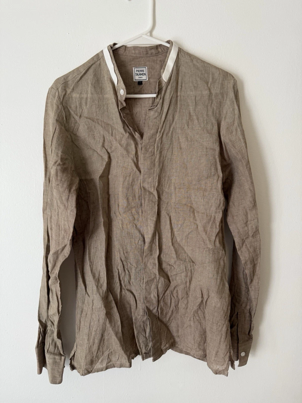 Pierre Talamon Paris Men’s 100% Linen Button Down