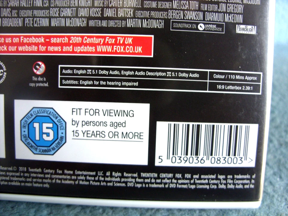 3 Billboards Outside Ebbing Missouri (DVDR2) 2017 Francis McDormand 110mins+Exts - Image 4 of 4