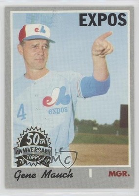 2019 Topps Heritage 1970 Buybacks Gene Mauch (50th Anniversary Logo on Left) o5z