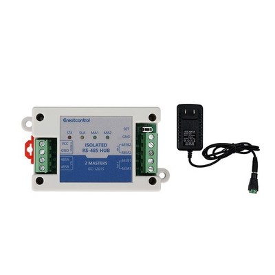 GC-1201S Two-master One-slave Isolated RS485 Hub Repeater with 12V Power Supply