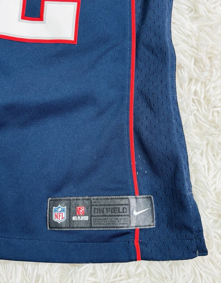 Camiseta deportiva Nike On Field New England Patriots Tom Brady bordada juvenil talla pequeña Foto 4 de 4