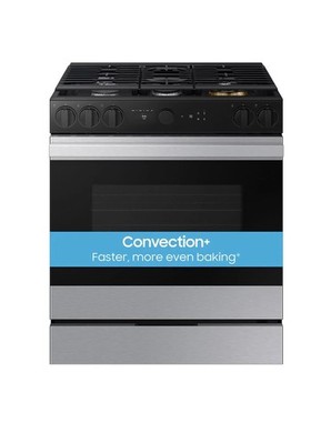 Samsung NSG6DG8500SRAA Slide-In Black/Silver 5-Burner Gas Range Convection 6.0