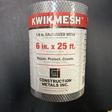 Gibraltar Building Products Kwikmesh 6-in x 25ft Galvanized Mesh Screen