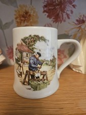 Vintage Royal Schwabap Holland Beer Stein Mug,  Hand Decorated Holland Scene