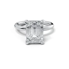 14k White Gold Ring E VVS2 5 Ct Lab-created Diamond IGI CERTIFIED Women Jewelry