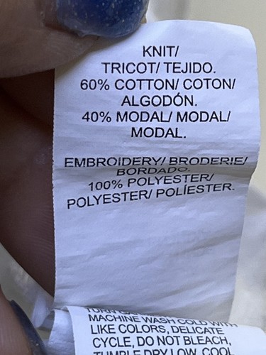 Blusa Lucky Brand para Mujer S Blanca Bordada Túnica Cuello en V Ligera Bohemia - Imagen 7 de 8