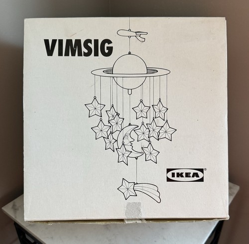 NIB Retired 1990 IKEA VIMSIG Space Mobile Comet Stars Saturn Rocket Baby Crib ๐