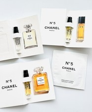 CHANEL No 5 EDT, No 5 EDP, No 5 L eau Sample Vials 1.5ml No 5 Lotion 4pcs