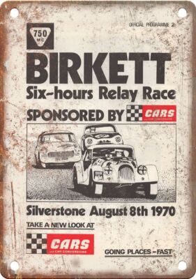 Birkett Silverstone Racing Program Reproduction Metal Sign A1157