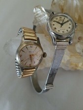 2 Vintage WW2 Era Ladies Watces For Parts/Repair Effem & Mido Multifort