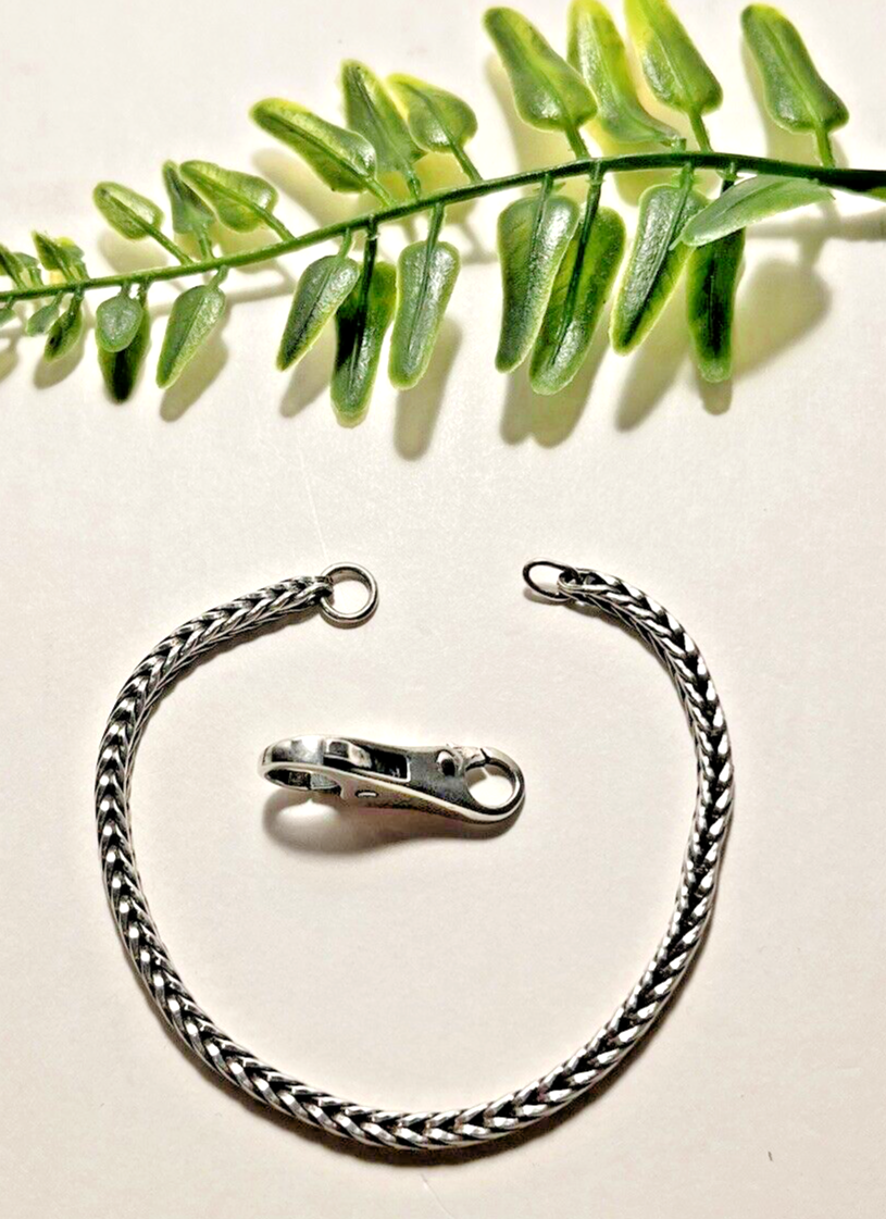 European Large Clasp Sterling Silver Foxtail Links 7-1/4