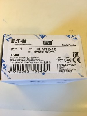 MOELLER. EATON CONTACTORS     DILM12-10  24V DC 
