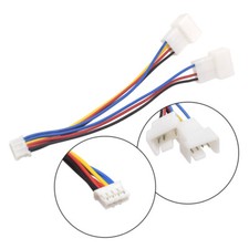 Mini 4Pin PWM to 2 x 3Pin / 4Pin Video Card Fan Power Sleeved Splitter Cable