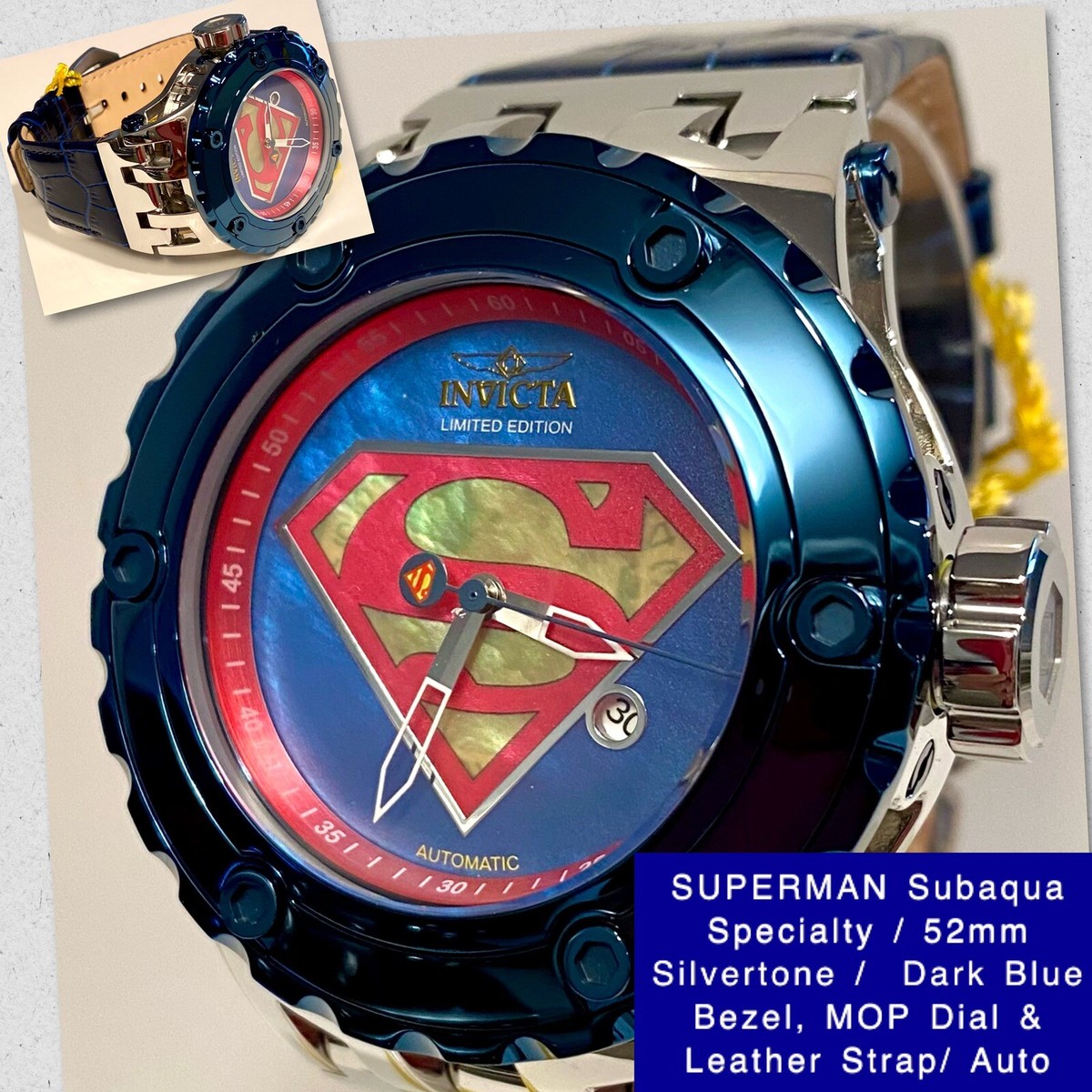 52mm Auto SUPERMAN | Blue MOP Dial| LE#0501/4000 SUBAQUA
