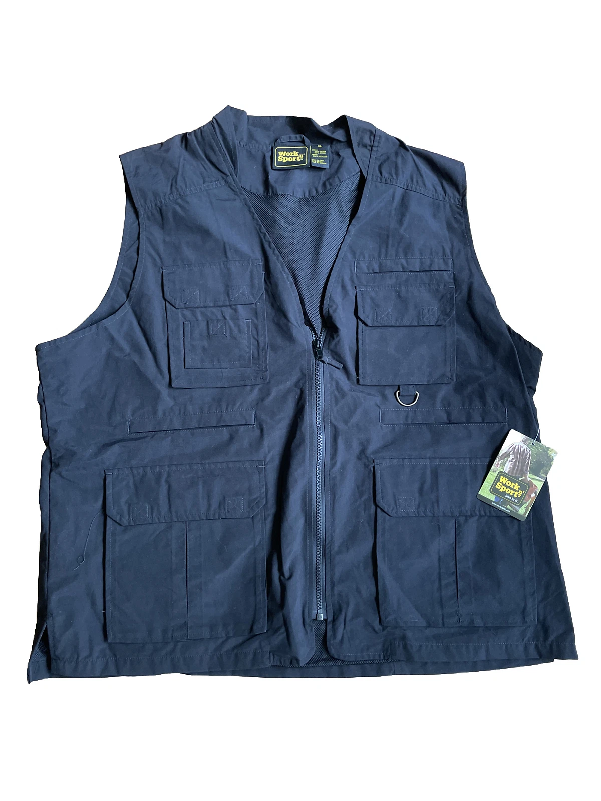 Work N' Sport Men's Mesh Lined Zip Up Vest Size X Large Outdoor Hunting Sport