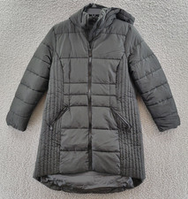 Evans Zip Coat Women's 16 Black Front Pockets With Exposed Front Zip Closure