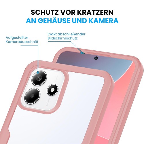 360 Grad Handyhülle für Xiaomi Redmi Note 14 5G / Pro 5G / Pro+ 5G Schutz Case - 第 33/63 張圖片