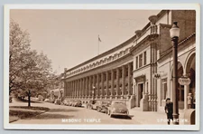 Postcard RPPC, Masonic Temple, Street View, Spokane Washington Posted 1951