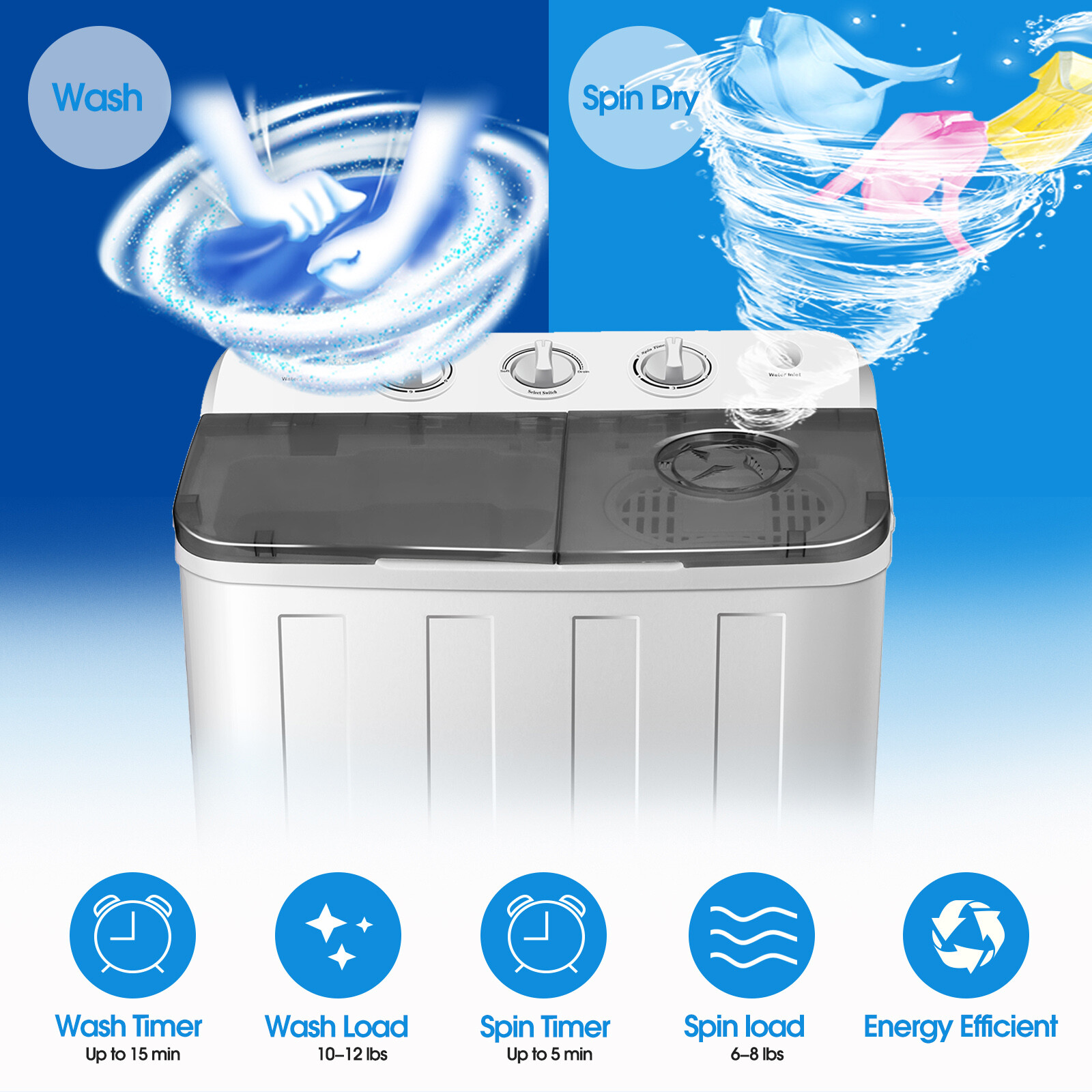 merax compact washing machine