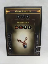 *Punched* Path Of Exile Exilecon Onyx Amulet Iron Glance Rare Trading Card