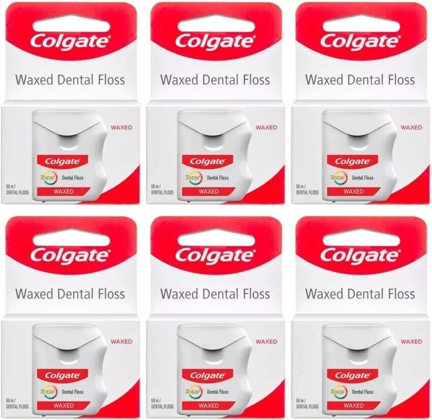 Colgate Total Dental Floss 50m pack of 10 free ship - Image 4 of 4